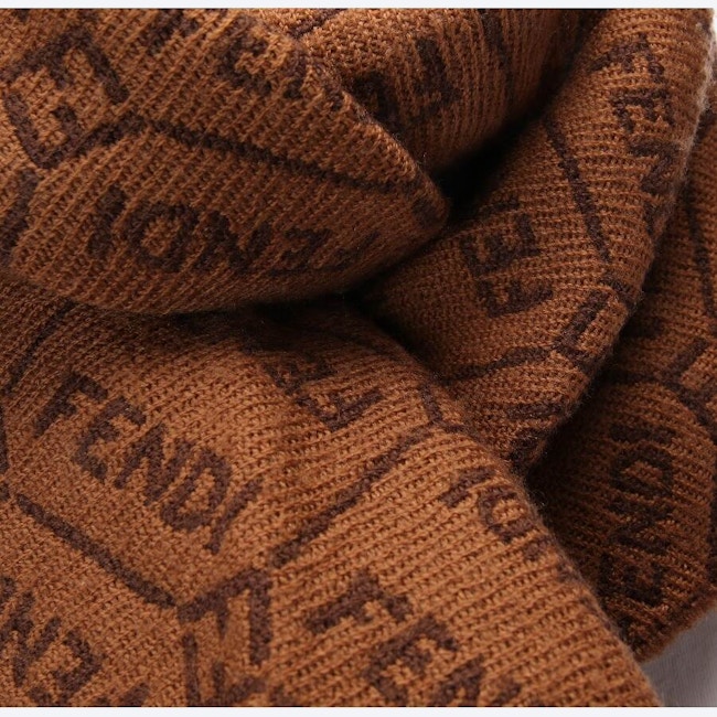 Image 2 of Wool Scarf Brown in color Brown | Vite EnVogue
