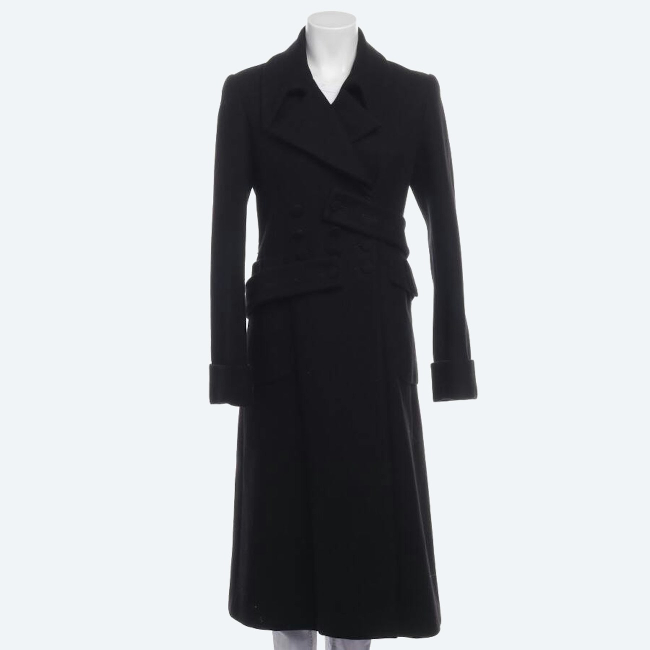 Image 1 of Wool Coat 36 Black in color Black | Vite EnVogue