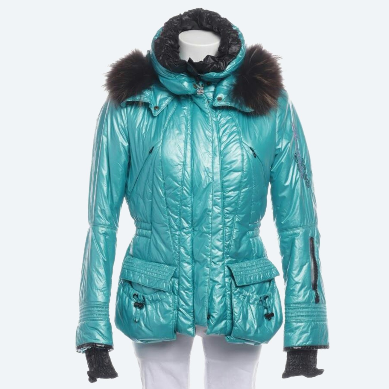 Image 1 of Between-seasons Jacket 36 Turquoise in color Blue | Vite EnVogue