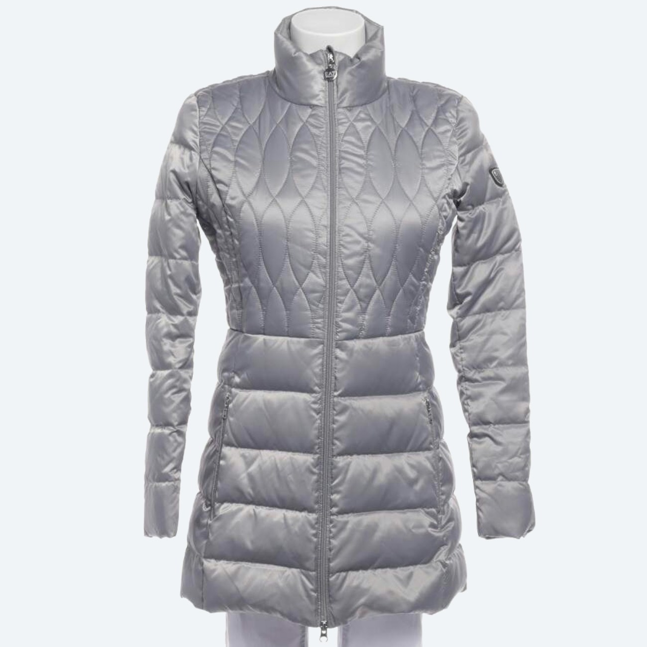 Image 1 of Quilted Coat S Light Gray in color Gray | Vite EnVogue