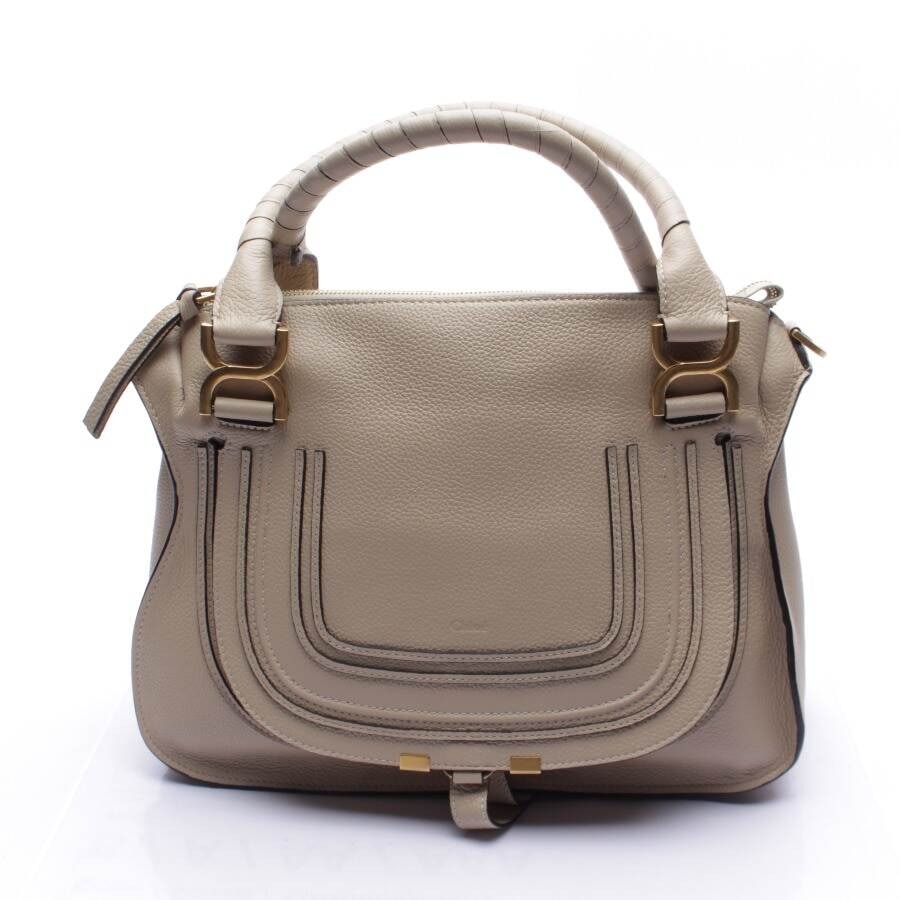 Image 1 of Marcie Tote Bag Medium Handbag Beige in color White | Vite EnVogue