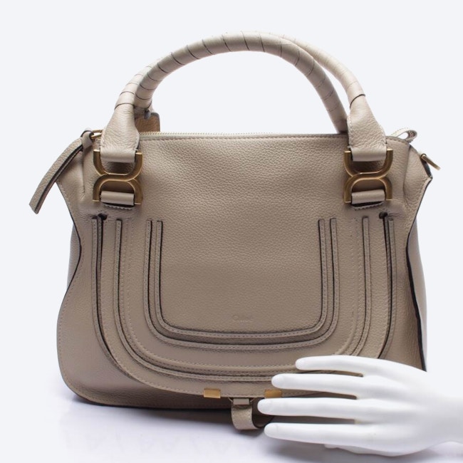Image 4 of Marcie Tote Bag Medium Handbag Beige in color White | Vite EnVogue