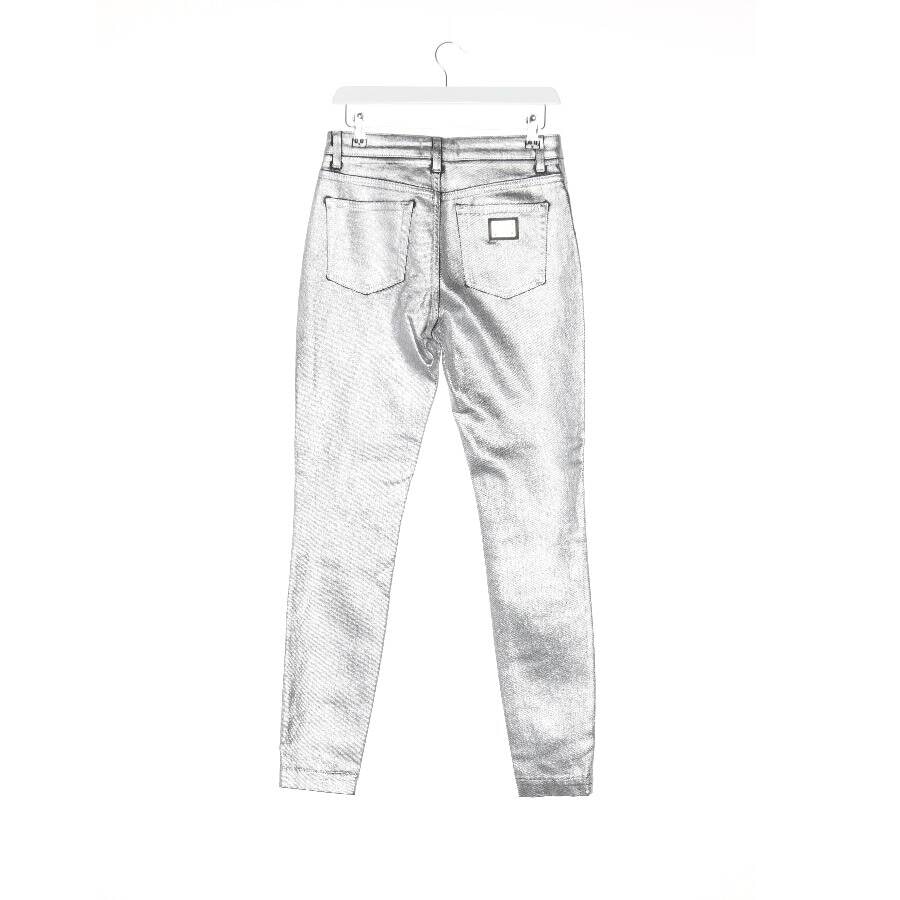Image 2 of Jeans Skinny 36 Silver in color Metallic | Vite EnVogue