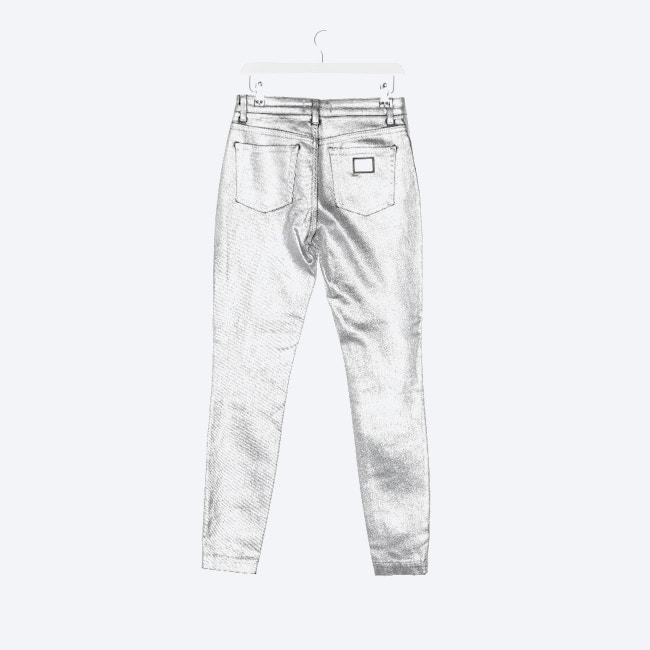 Image 2 of Jeans Skinny 36 Silver in color Metallic | Vite EnVogue