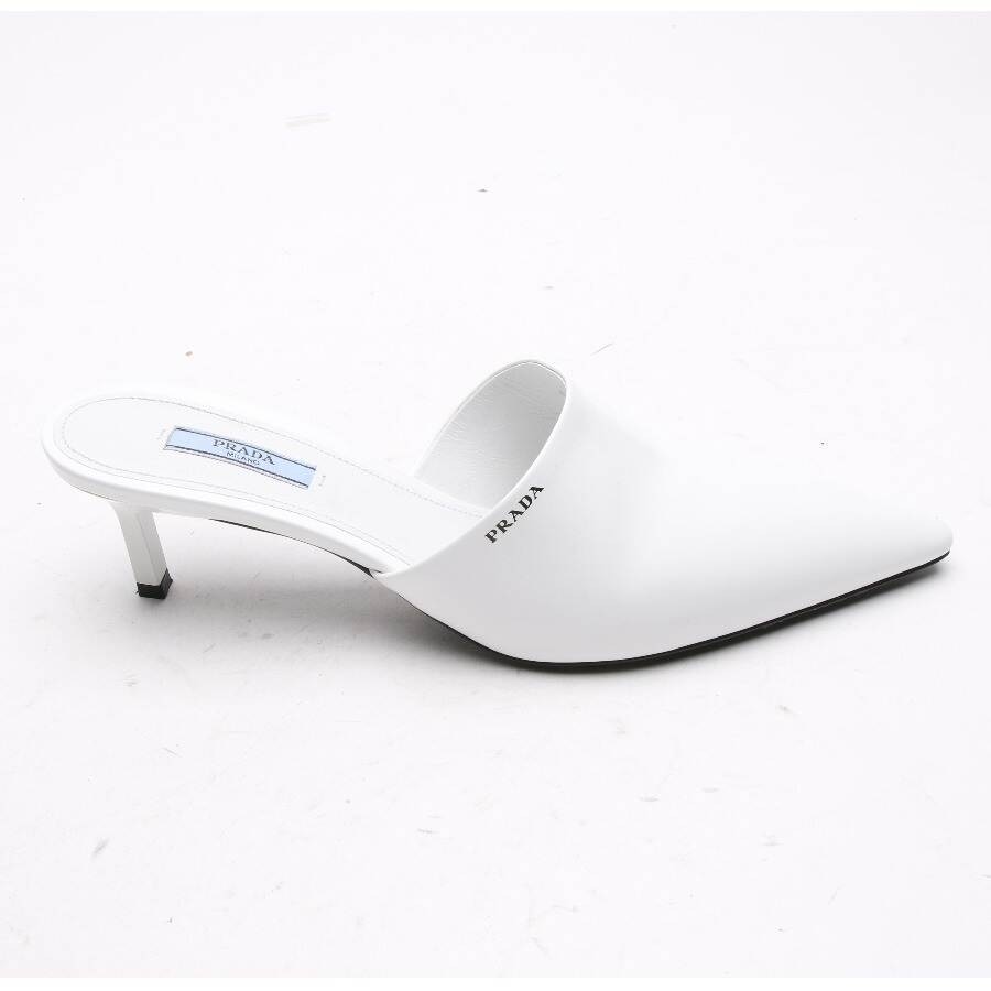 Image 1 of Heeled Mules EUR 41.5 White in color White | Vite EnVogue