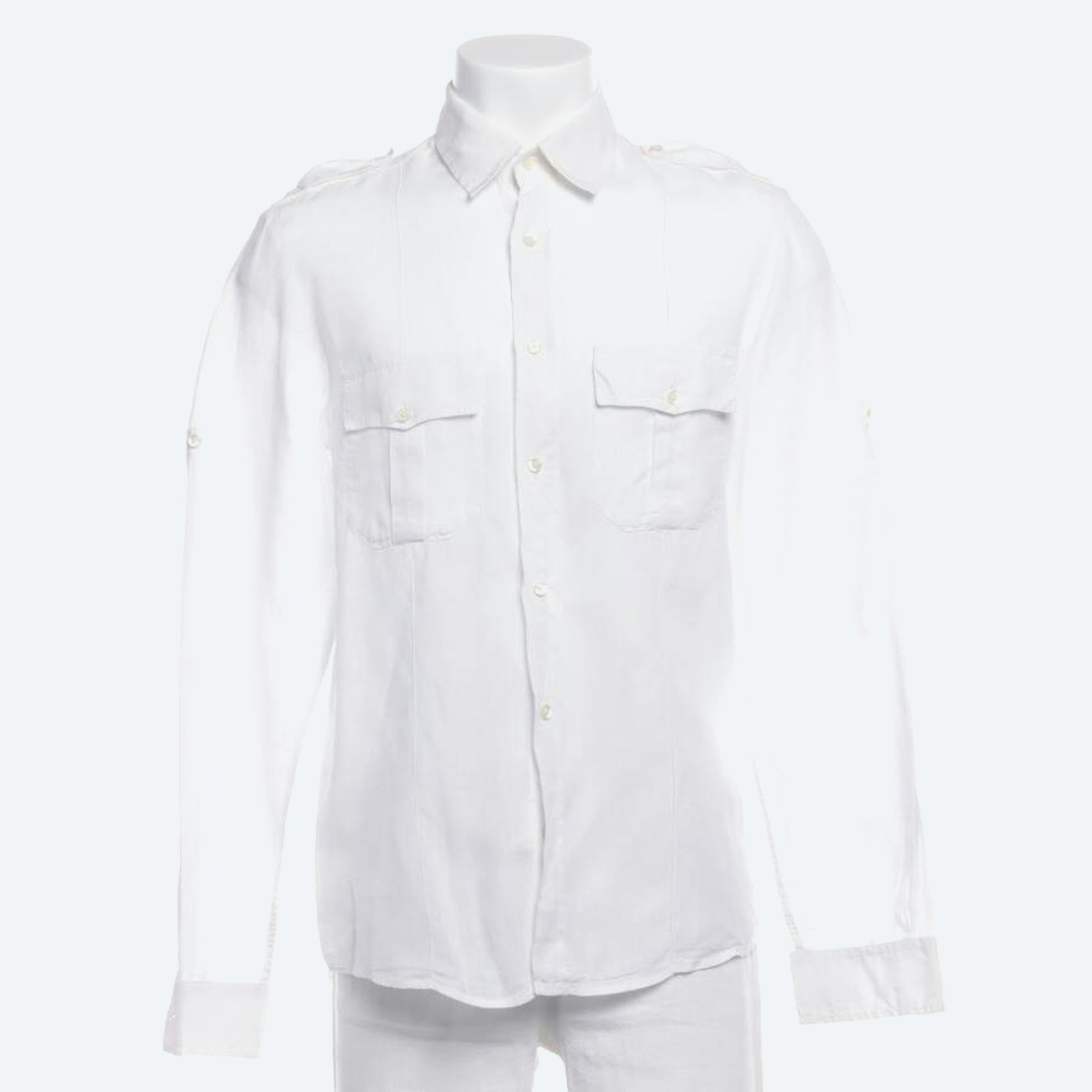Image 1 of Linen Shirt M White in color White | Vite EnVogue