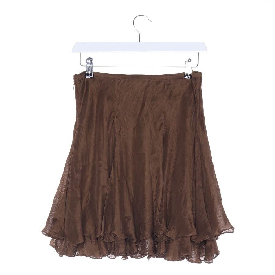 Image 2 of Silk Skirt 32 Brown in color Brown | Vite EnVogue