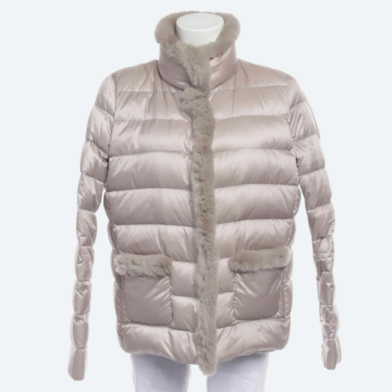 Image 1 of Quilted Jacket 40 Beige in color White | Vite EnVogue