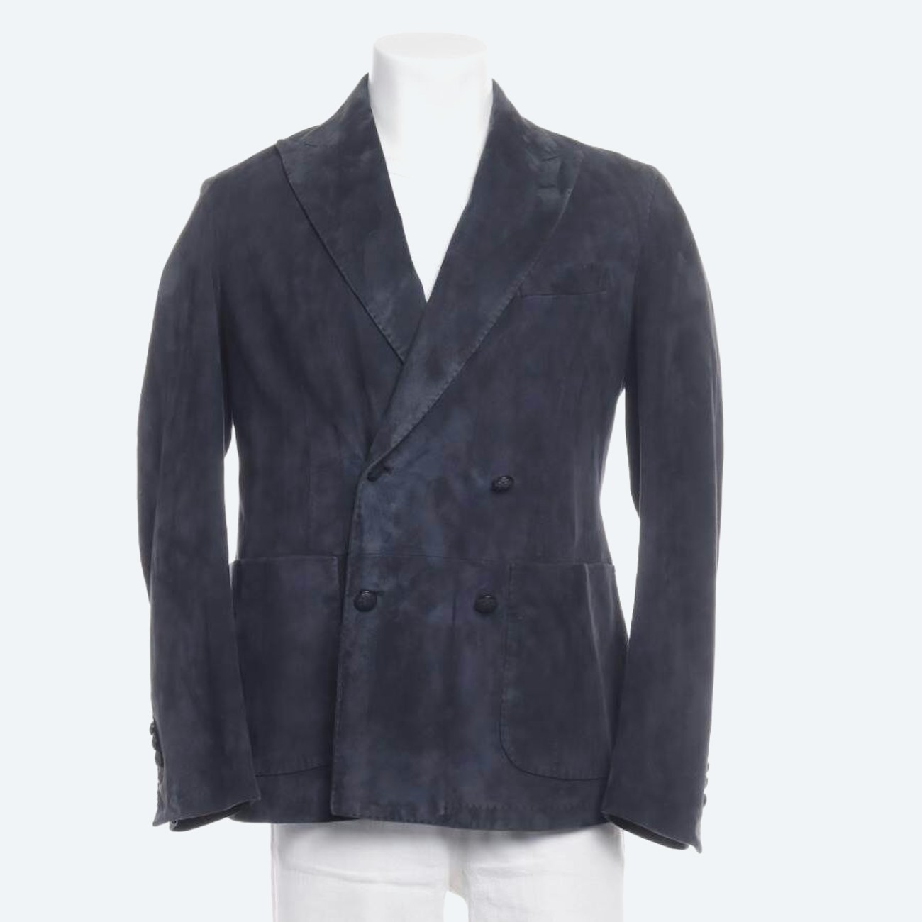 Image 1 of Leather Jacket 48 Blue in color Blue | Vite EnVogue