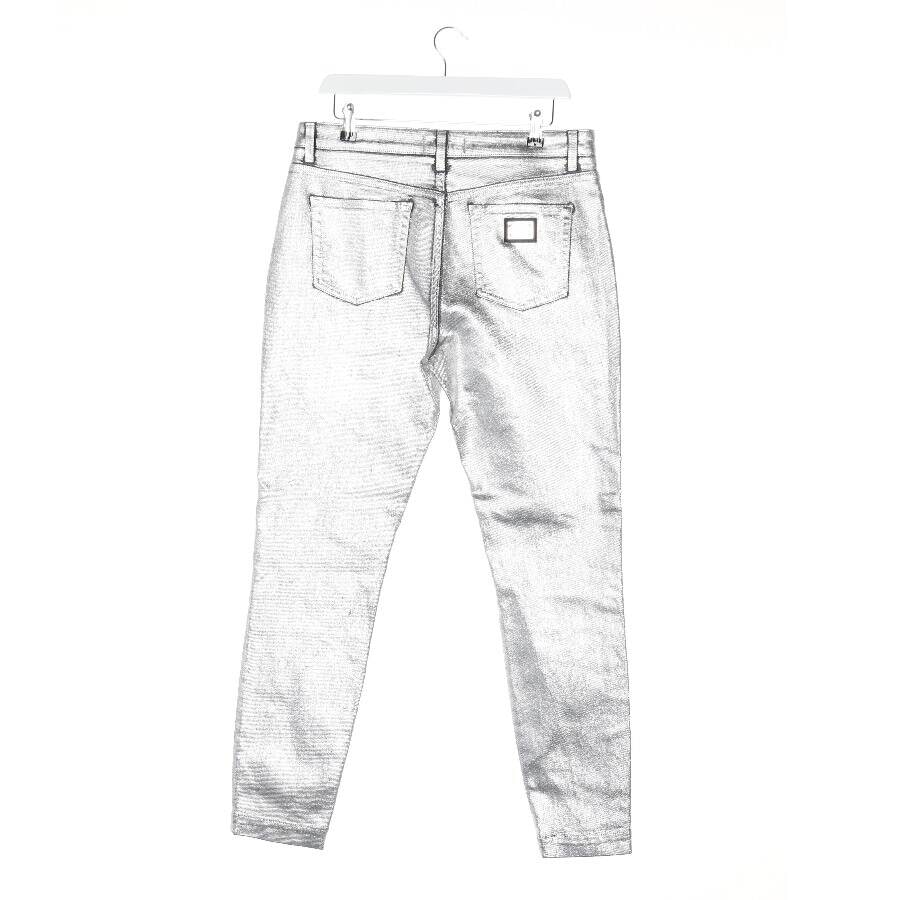 Image 2 of Jeans Slim Fit 42 Silver in color Metallic | Vite EnVogue