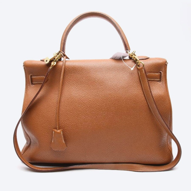 Image 2 of Kelly Bag 35 Handbag Brown in color Brown | Vite EnVogue
