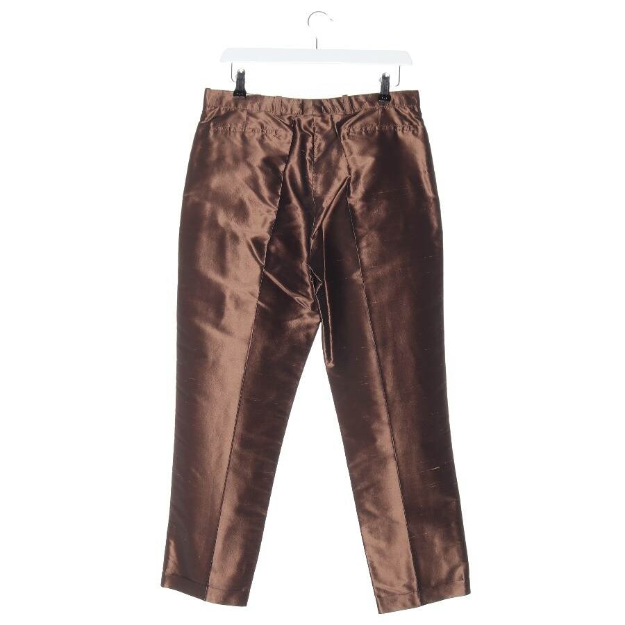 Image 2 of Silk Pants 38 Brown in color Brown | Vite EnVogue