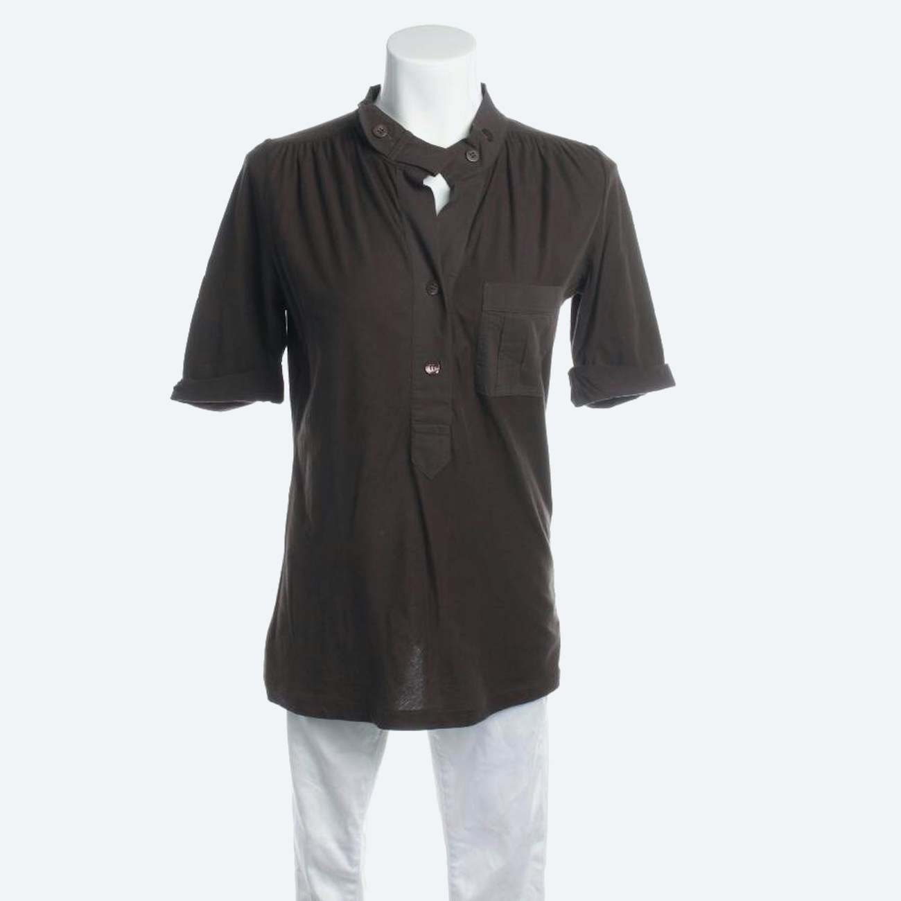 Image 1 of Shirt Blouse 36 Dark Brown in color Brown | Vite EnVogue