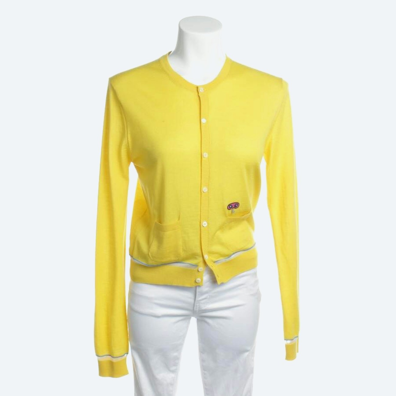 Image 1 of Wool Cardigan M Yellow in color Yellow | Vite EnVogue