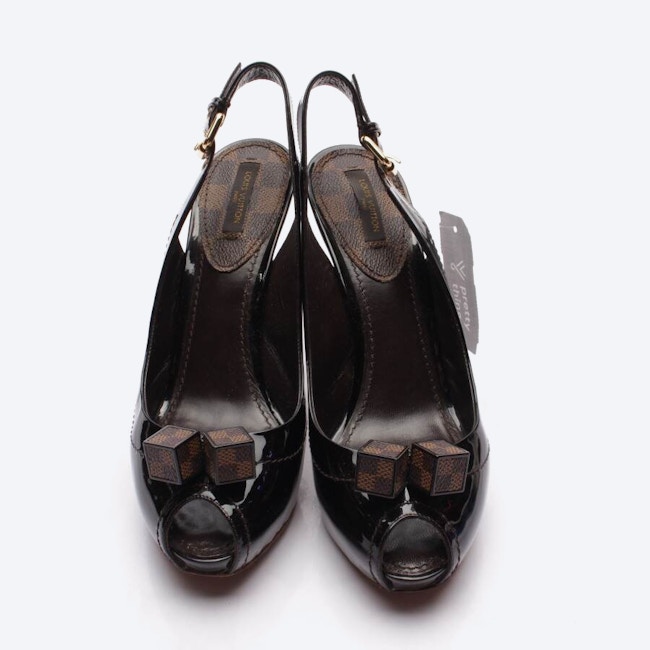 Image 2 of Heeled Sandals EUR38 Dark Brown in color Brown | Vite EnVogue