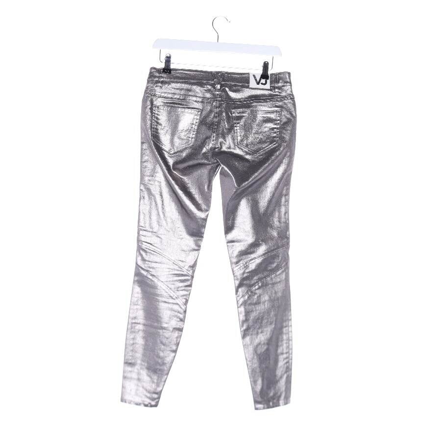 Image 2 of Trousers 36 Silver in color Metallic | Vite EnVogue