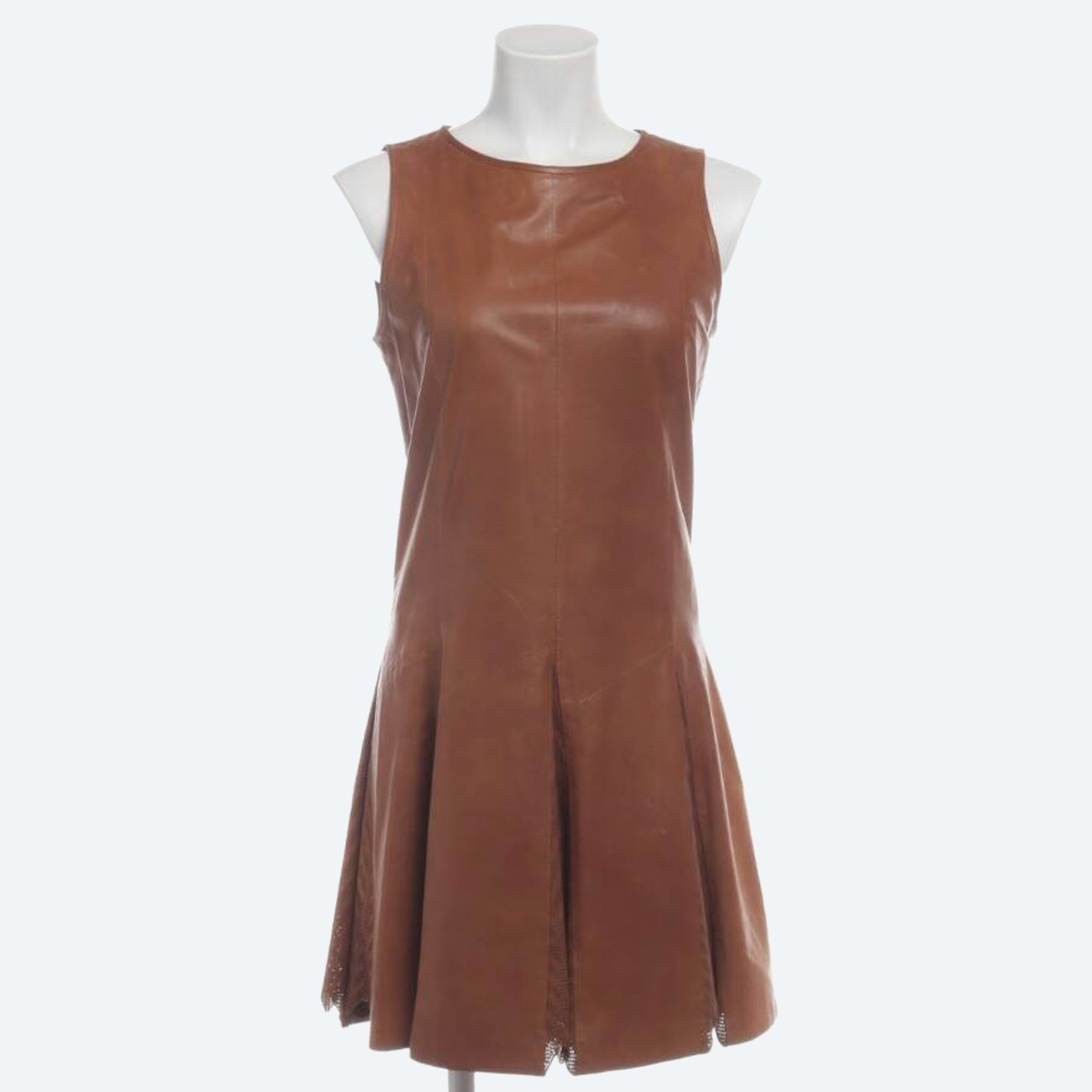 Image 1 of Leather Dress 36 Brown in color Brown | Vite EnVogue
