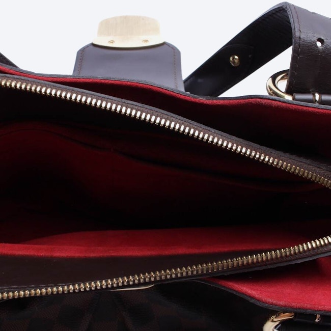 Image 5 of Sistina Damier GM Shoulder Bag Dark Brown in color Brown | Vite EnVogue