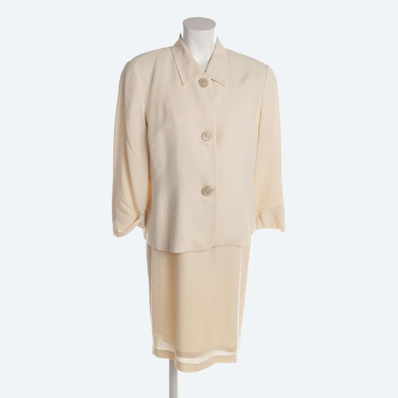 Image 1 of Dress with Jacket 44 Peach in color Yellow | Vite EnVogue