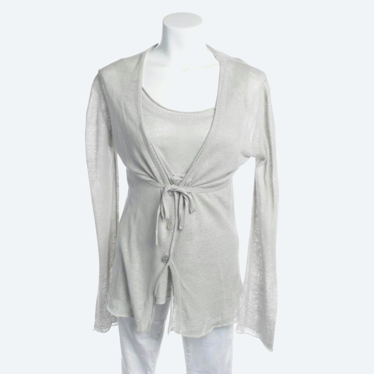 Image 1 of Linen Twin Set 36 Light Gray in color Gray | Vite EnVogue