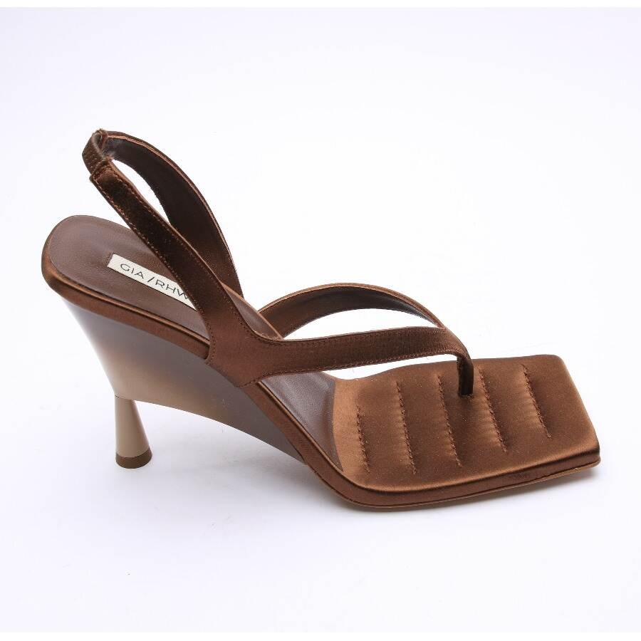 Image 1 of Heeled Sandals EUR 37.5 Dark Brown in color Brown | Vite EnVogue