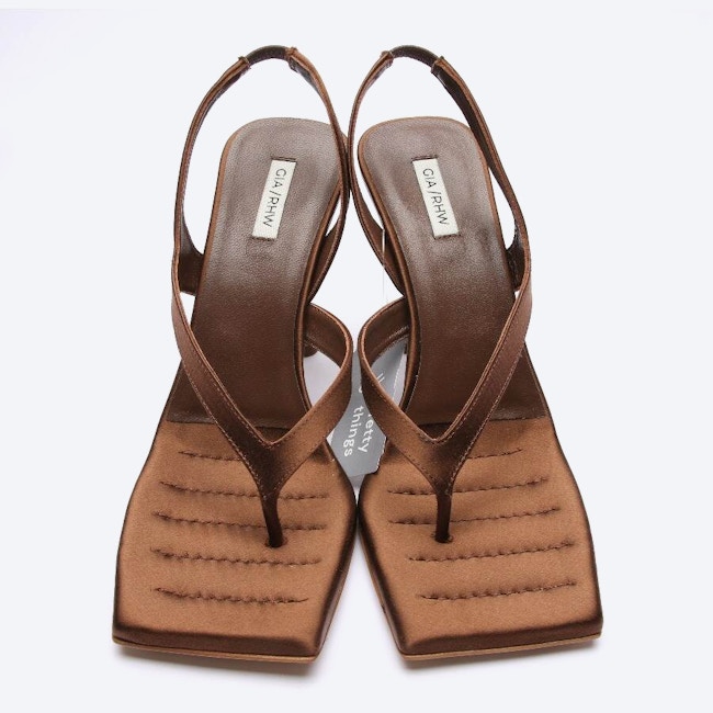 Image 2 of Heeled Sandals EUR 37.5 Dark Brown in color Brown | Vite EnVogue
