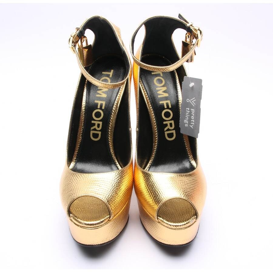 Image 2 of Peep Toes EUR 39 Gold in color Metallic | Vite EnVogue