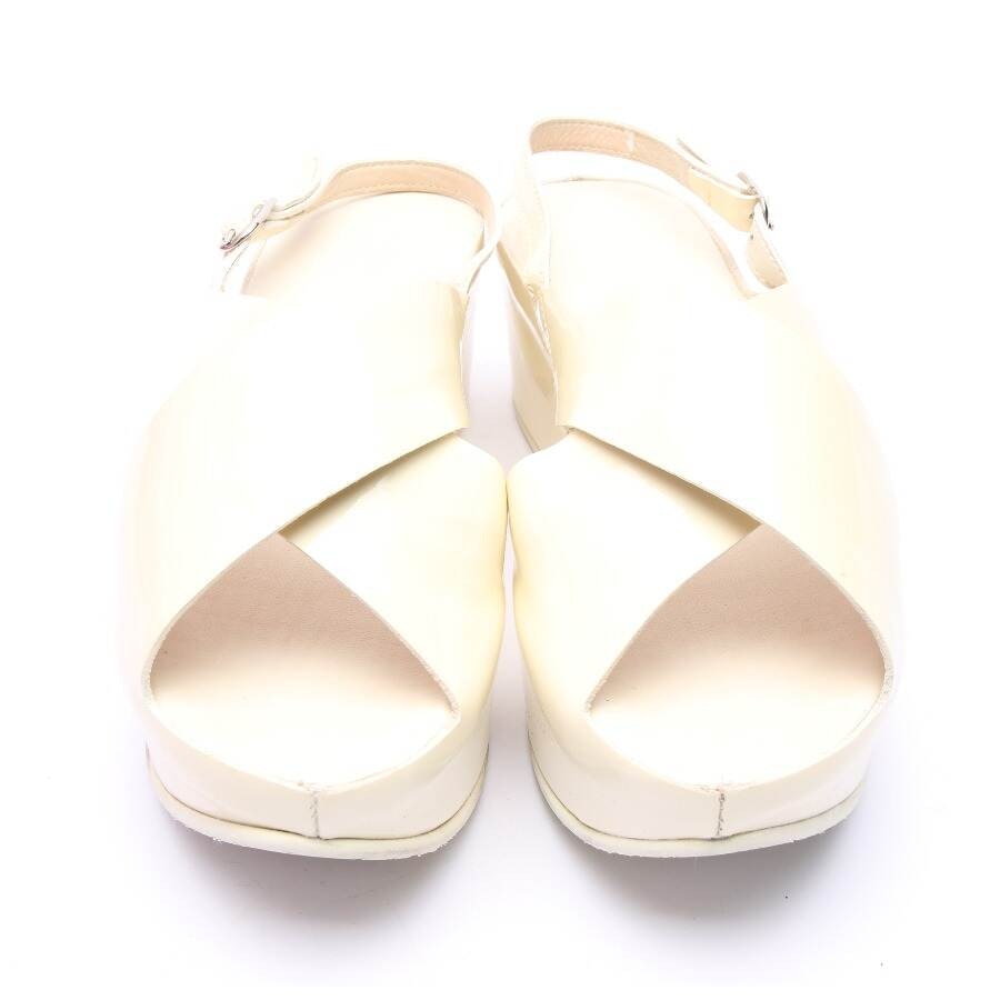 Image 2 of Heeled Sandals EUR 39 Cream in color White | Vite EnVogue