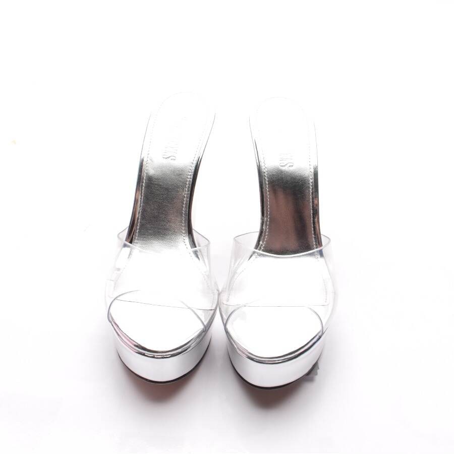 Image 2 of Heeled Sandals EUR 40 Silver in color Metallic | Vite EnVogue
