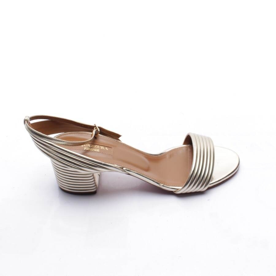 Image 1 of Heeled Sandals EUR 36.5 Gold in color Metallic | Vite EnVogue