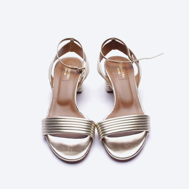 Image 2 of Heeled Sandals EUR 36.5 Gold in color Metallic | Vite EnVogue