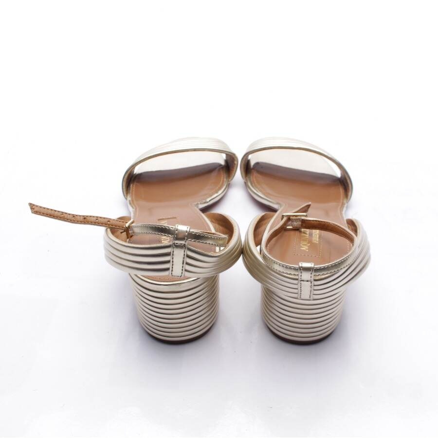 Image 3 of Heeled Sandals EUR 36.5 Gold in color Metallic | Vite EnVogue