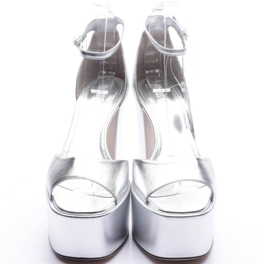 Image 2 of Heeled Sandals EUR 39 Silver in color Metallic | Vite EnVogue