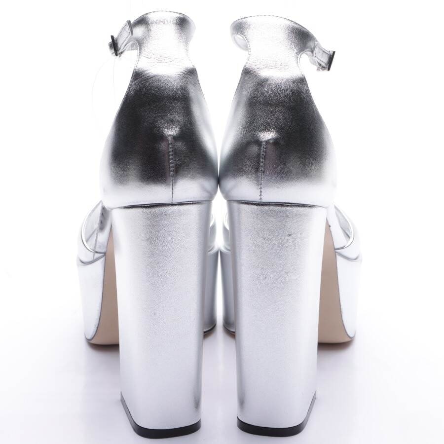 Image 3 of Heeled Sandals EUR 39 Silver in color Metallic | Vite EnVogue