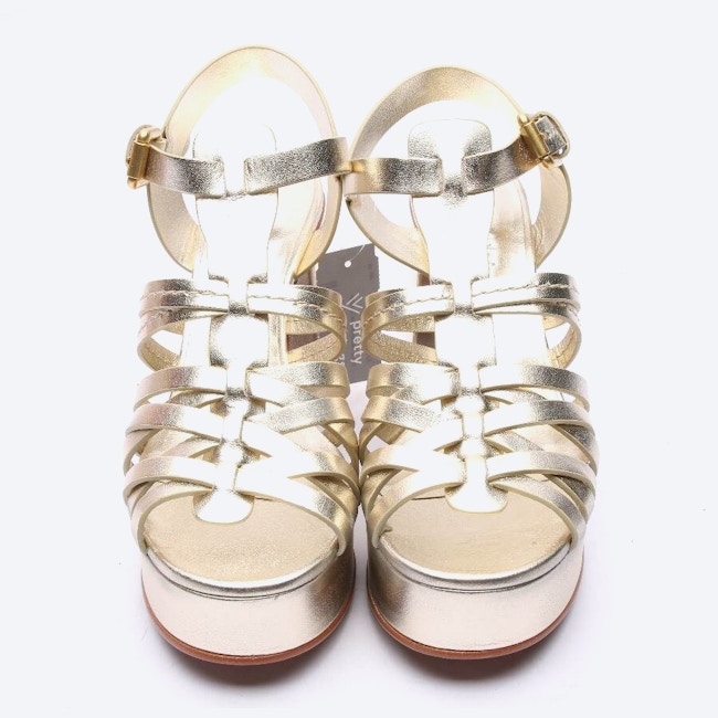 Image 2 of Heeled Sandals EUR 40 Gold in color Metallic | Vite EnVogue