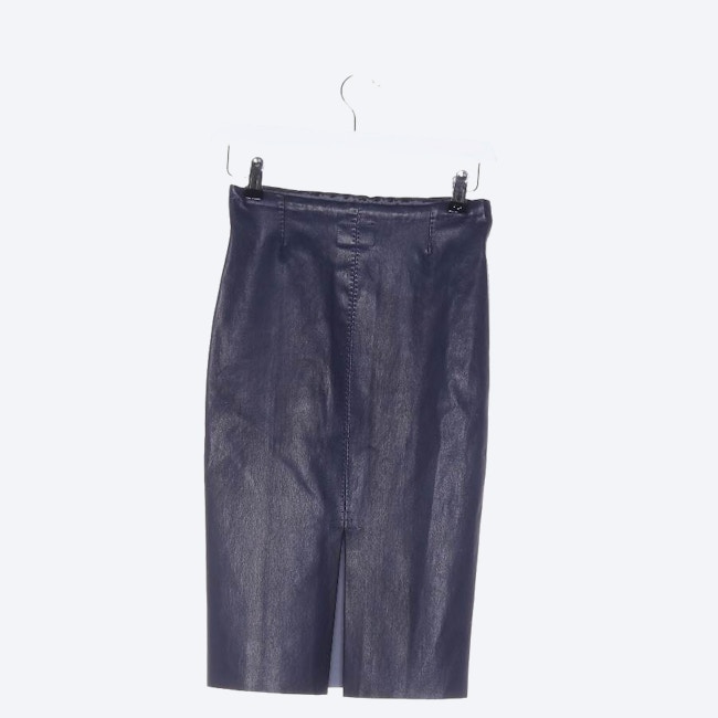 Image 2 of Leather Skirt 2XS Navy in color Blue | Vite EnVogue