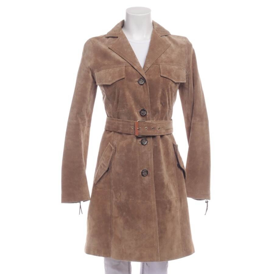 Image 1 of Leather Coat 36 Light Brown in color Brown | Vite EnVogue