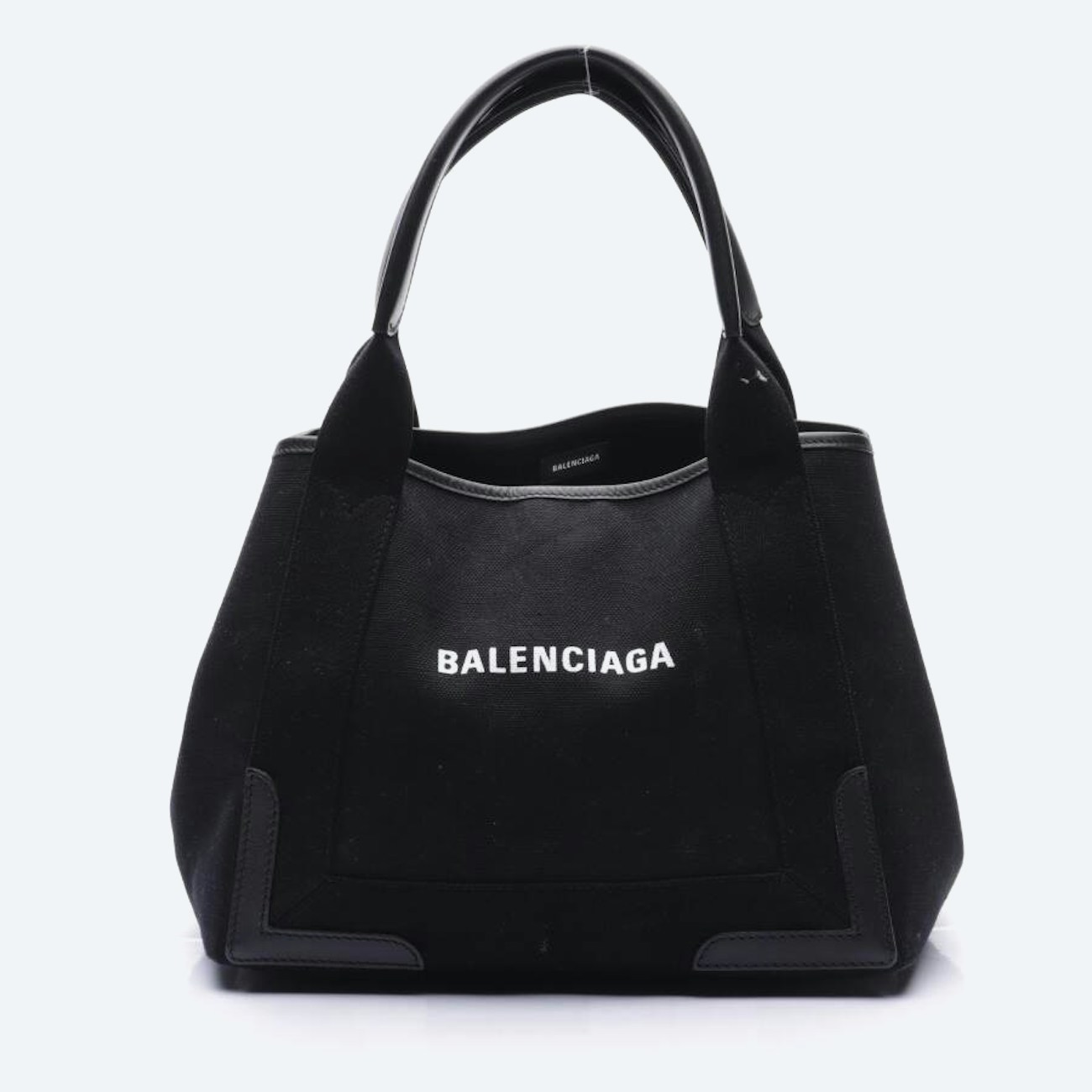 Image 1 of Navy Cabas Handbag Black in color Black | Vite EnVogue