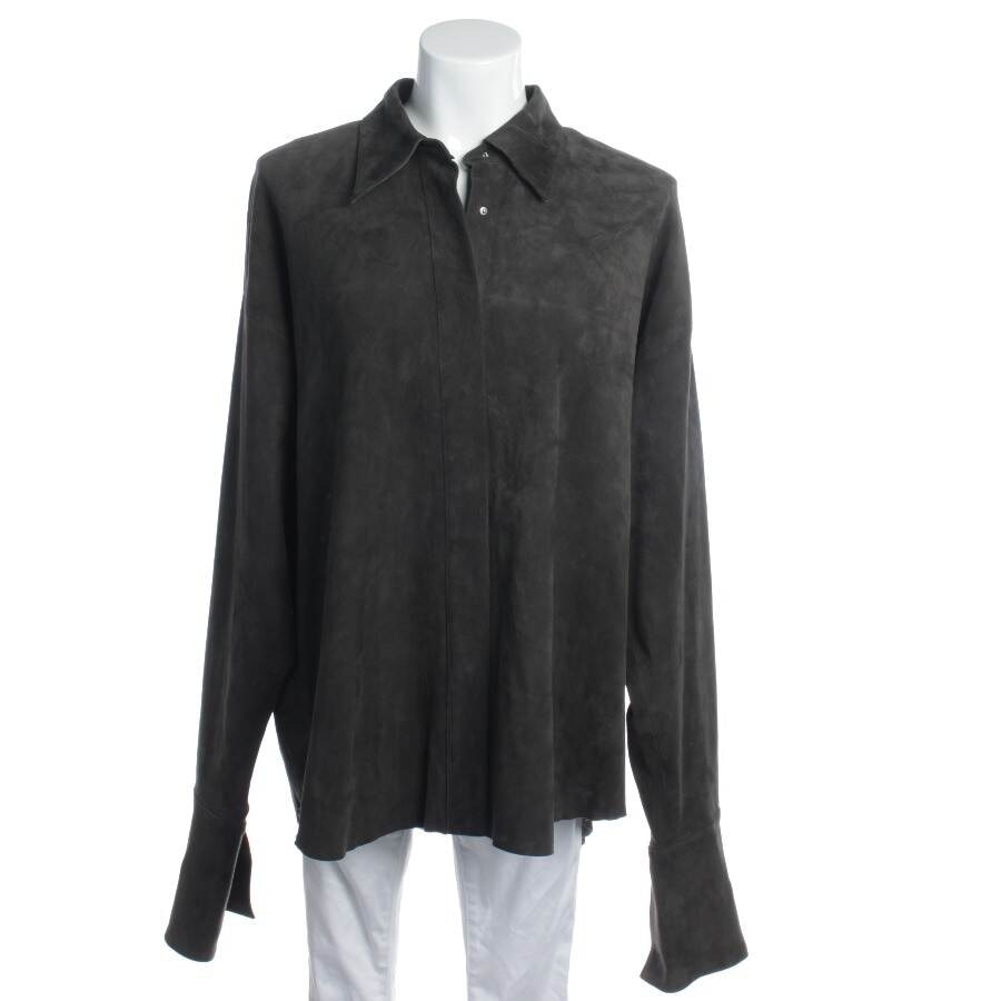 Image 1 of Leather Shirt L Gray in color Gray | Vite EnVogue