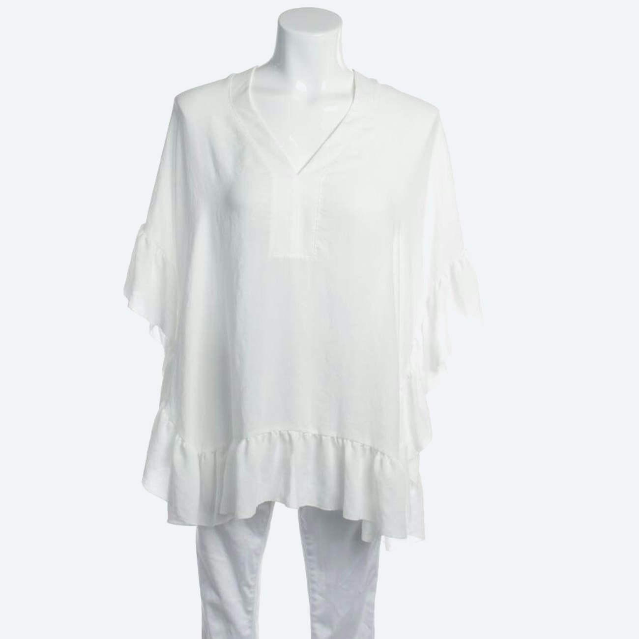 Image 1 of Shirt Blouse M White in color White | Vite EnVogue