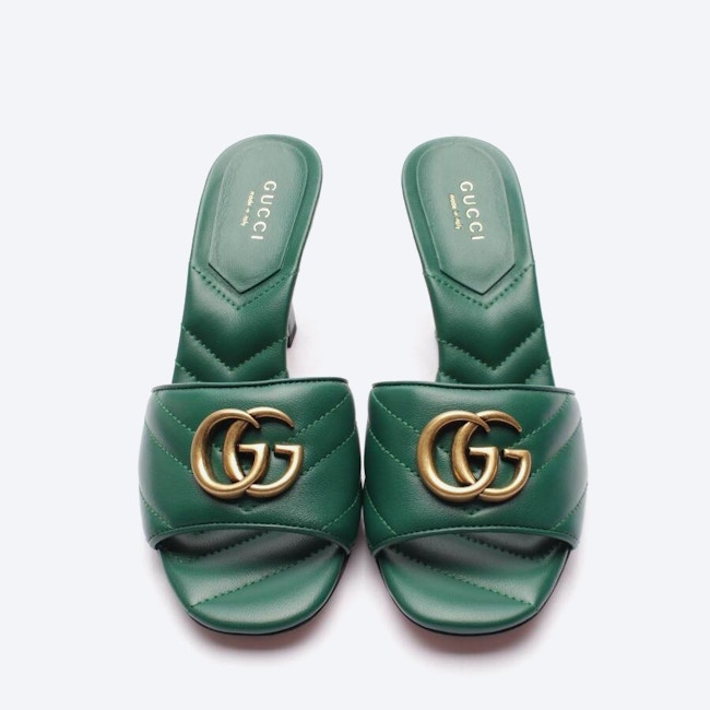 Image 2 of Heeled Sandals EUR 35.5 Green in color Green | Vite EnVogue