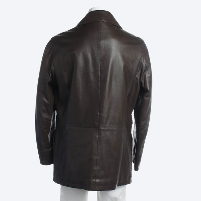 Image 2 of Leather Jacket 50 Brown in color Brown | Vite EnVogue