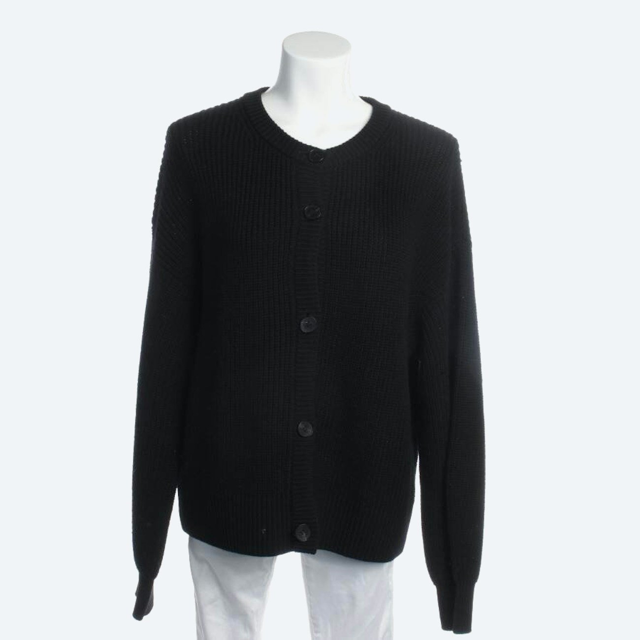 Image 1 of Wool Cardigan 40 Black in color Black | Vite EnVogue