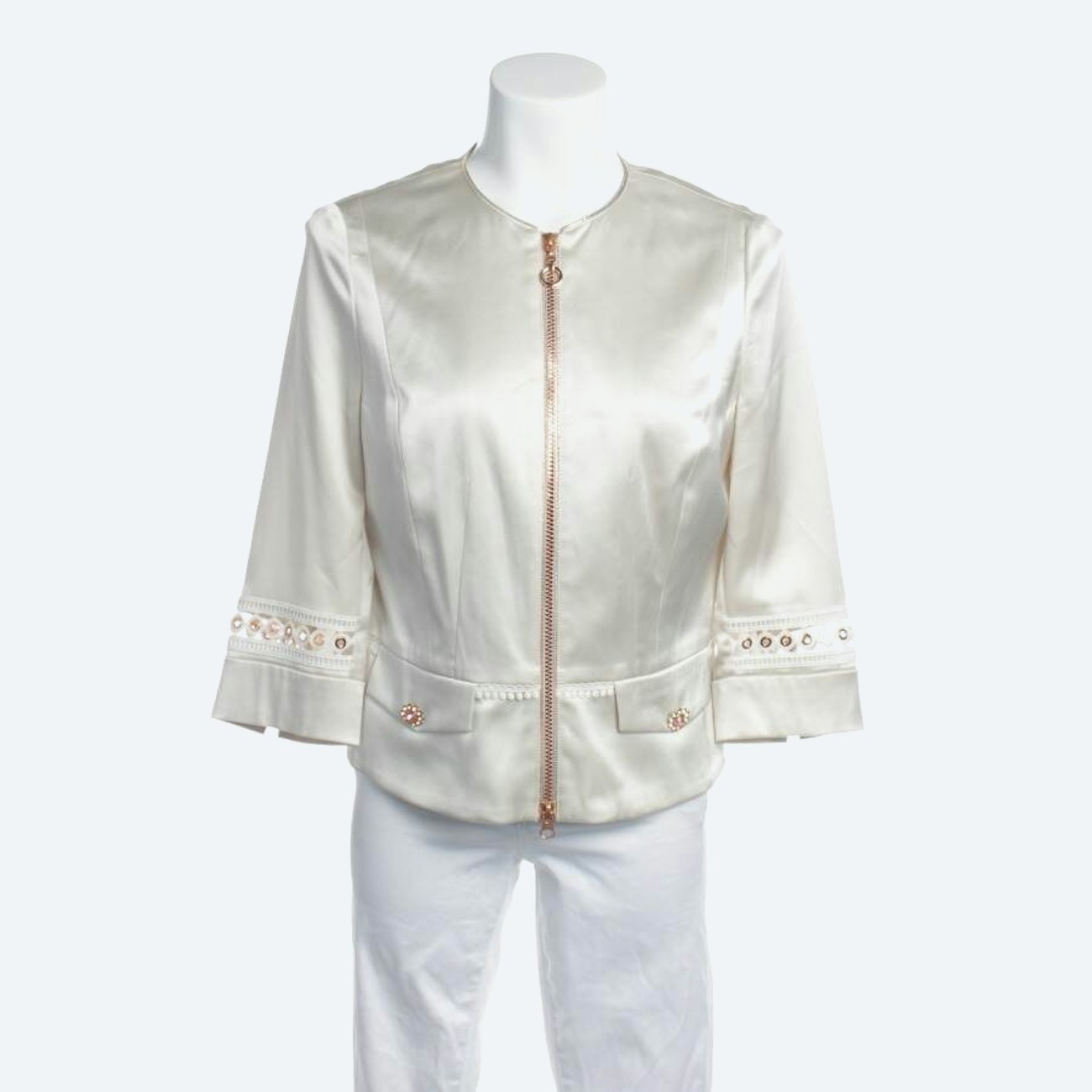 Image 1 of Summer Jacket 40 Cream in color White | Vite EnVogue