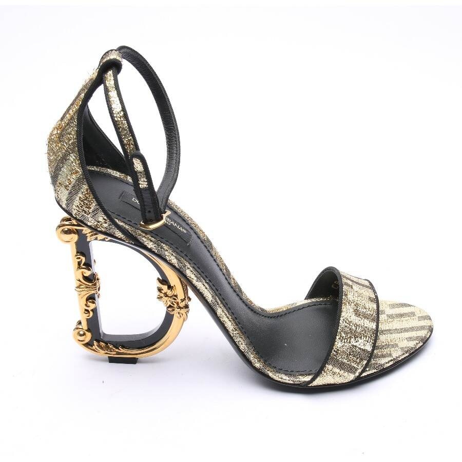 Image 1 of Heeled Sandals EUR 39 Gold in color Metallic | Vite EnVogue