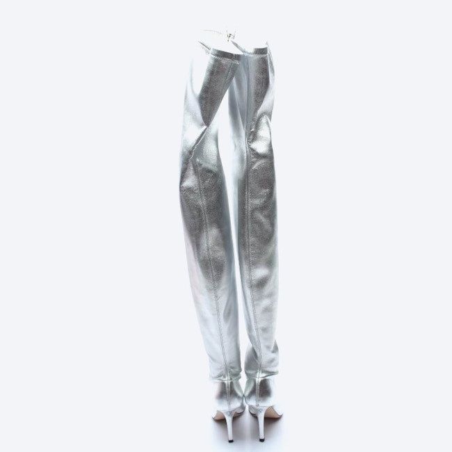 Image 3 of Overknee Boots EUR 35.5 Silver in color Metallic | Vite EnVogue