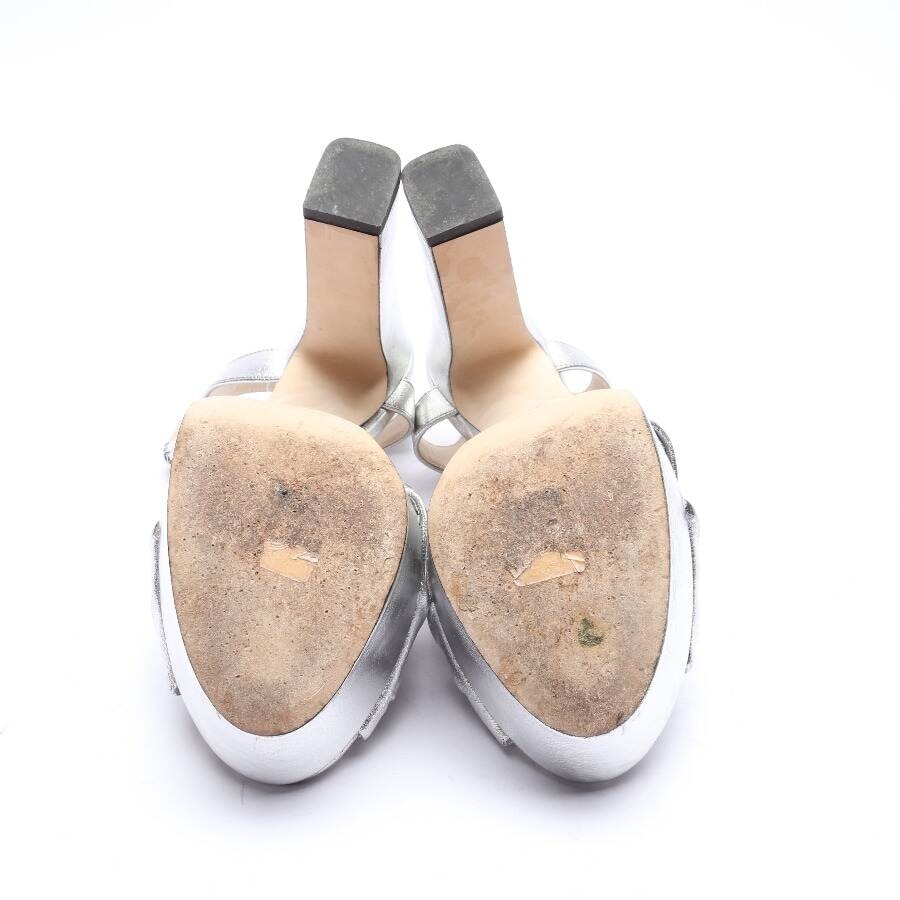 Image 4 of Heeled Sandals EUR 37 Silver in color Metallic | Vite EnVogue