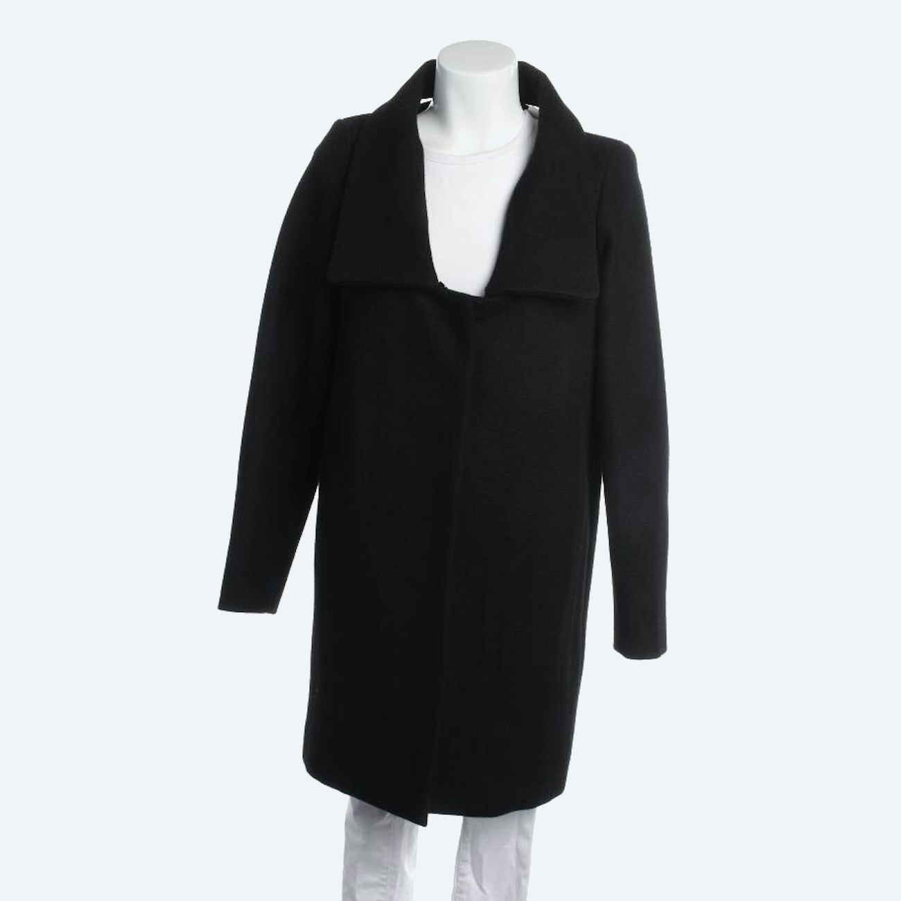 Image 1 of Wool Coat 38 Black in color Black | Vite EnVogue