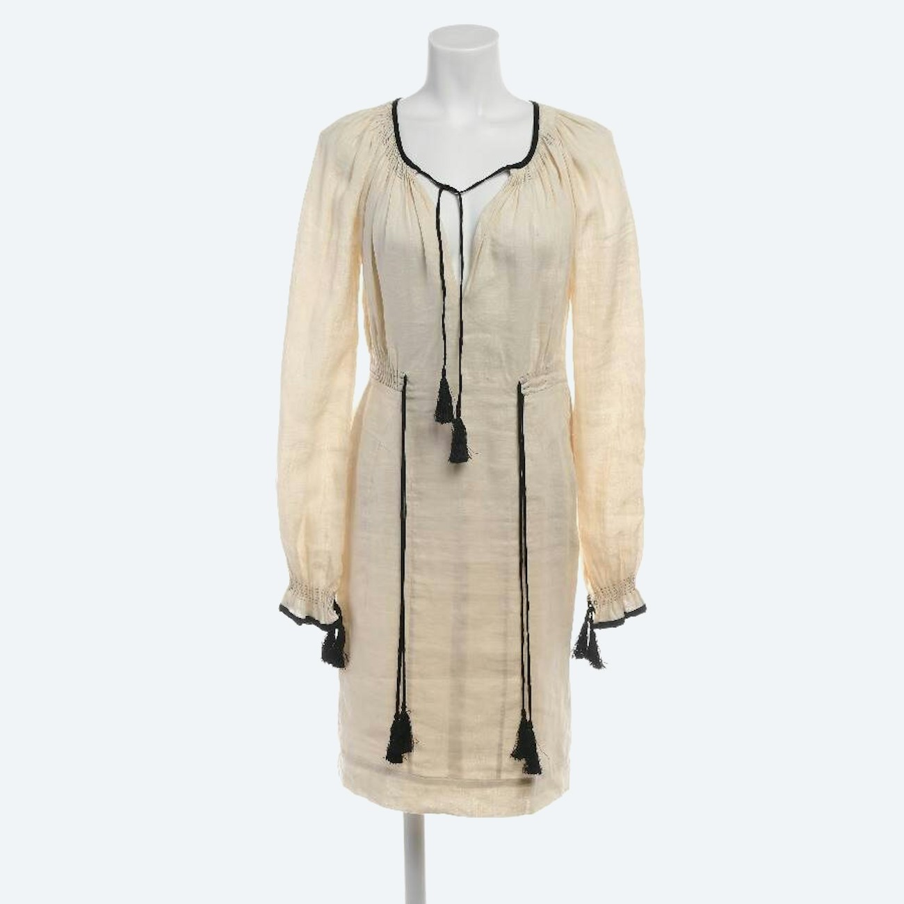 Image 1 of Linen Dress 34 Beige in color White | Vite EnVogue