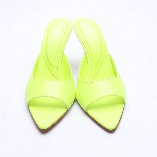 Heeled Sandals EUR 39 Neon Yellow | Vite EnVogue
